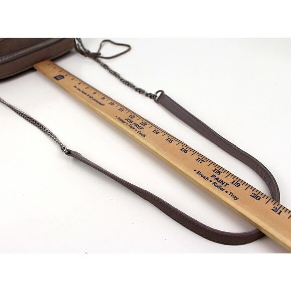 REBECCA MINKOFF TAUPE BROWN GENUINE LEATHER CHAIN CROSSBODY SHOULDER BAG PURSE - Picture 16 of 16